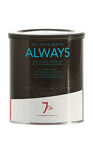 7Gr. Caffe Always Decaffeinato gemahlen 250g Dose