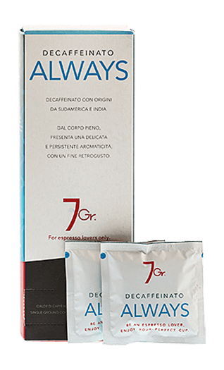7Gr. Caffe Always Decaffeinato Pads 24 Stück