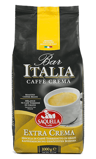 Saquella Caffe Bar Italia Extra Crema 1kg Bohnen