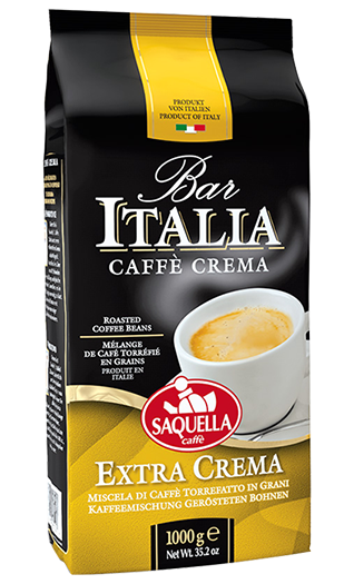 Saquella Caffe Bar Italia Extra Crema 1kg Bohnen