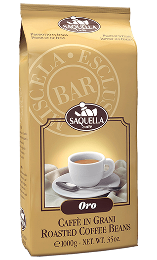 Saquella Caffe Miscela Esclusiva Oro Bar 1kg Bohnen