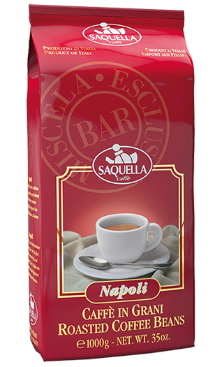 Saquella Caffe Napoli Bar 1kg Bohnen